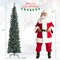 Costway 5ft/6ft/7ft Unlit Snowy PVC Artificial Slim Christmas Pencil Tree with Pine Cones